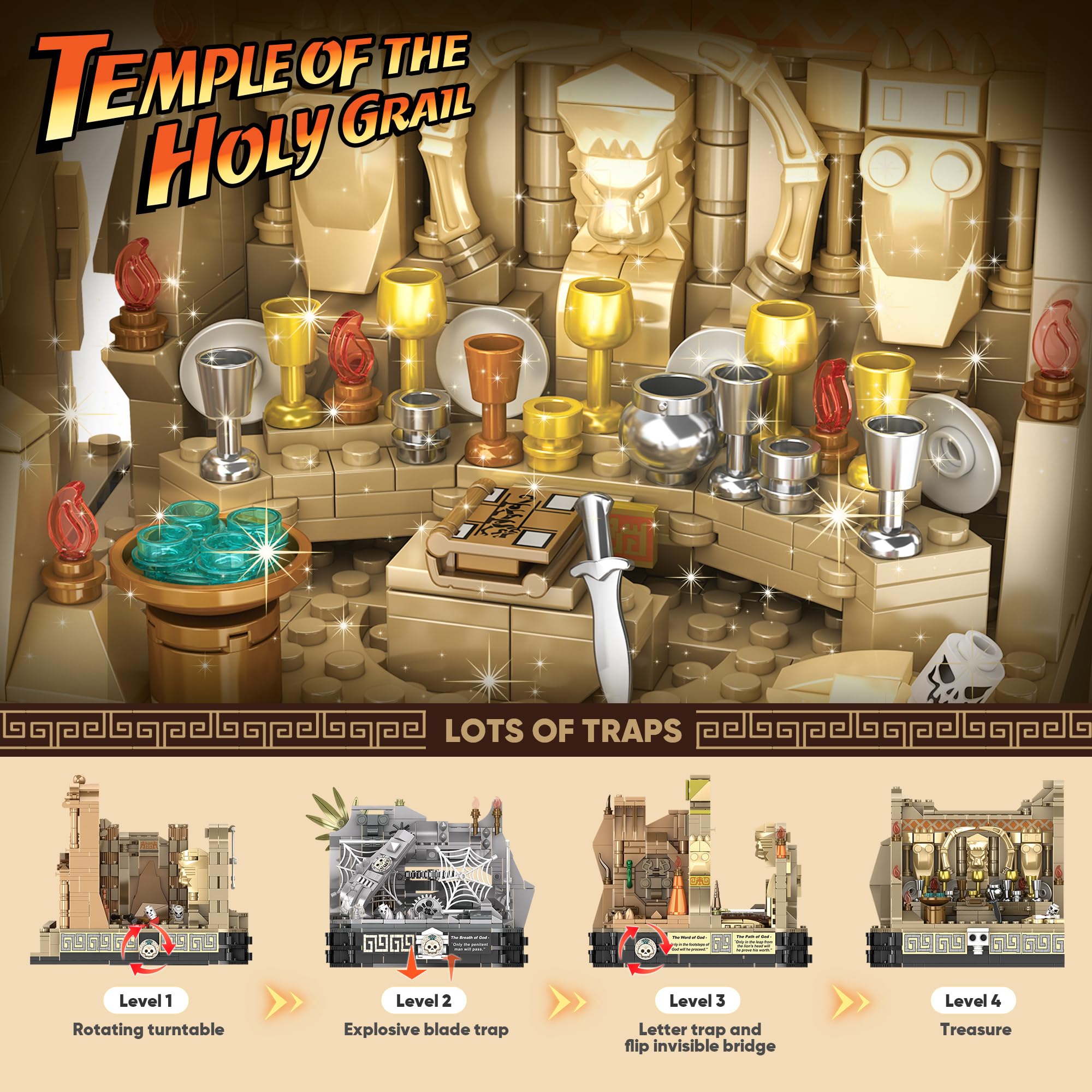 Amazon.com: BuicraHub Temple Building Set Ideal for Adult, 5-in-1